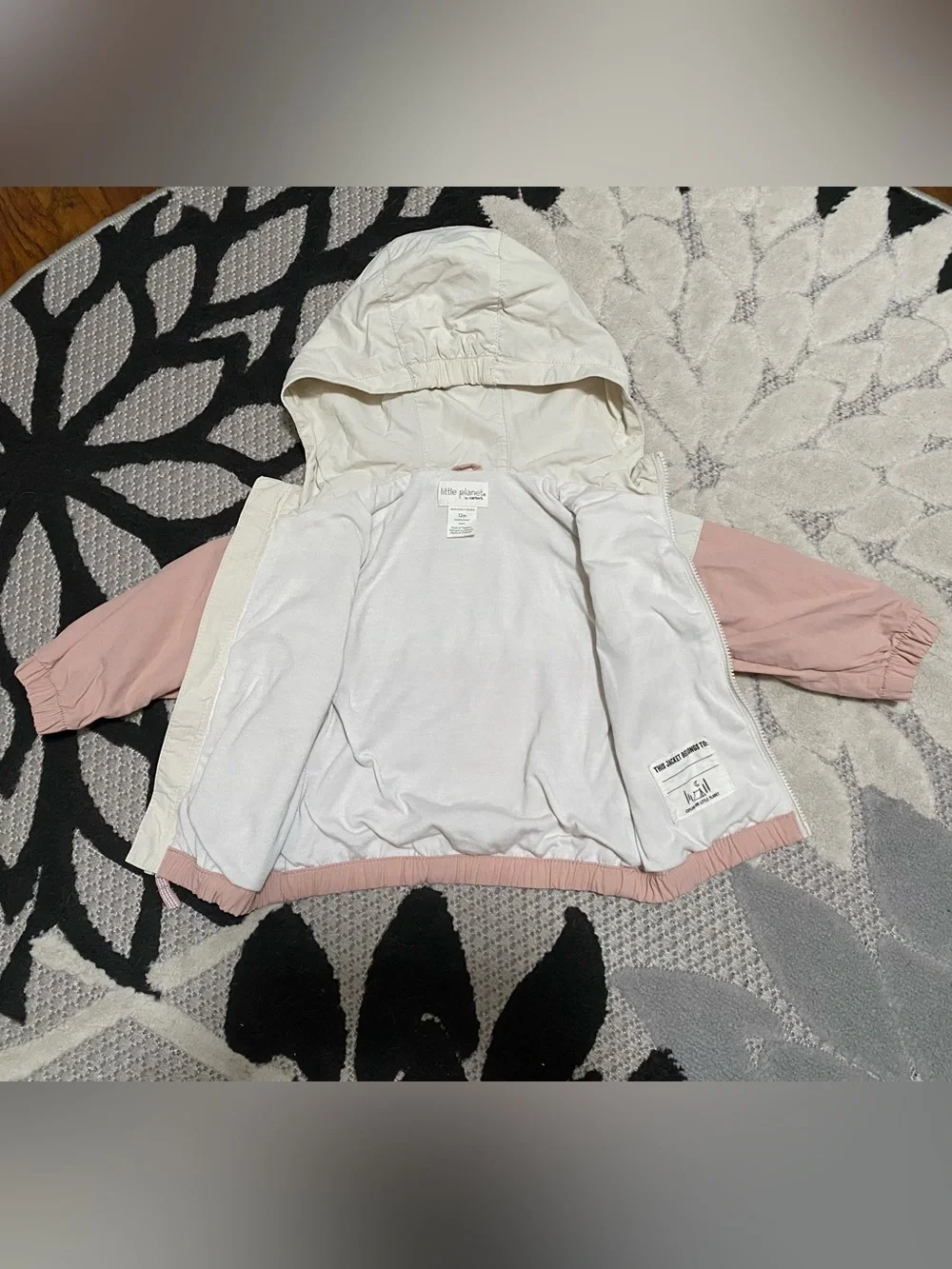 Carter’s Little Planet Baby Girl Pink & White Windbreaker